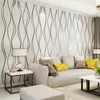 3D gestreifte Tapete für Wände rollen Wohnzimmer TV Hintergrund Wanddekoration Papier Wall Papers Home Decor Modern Papier pesin
