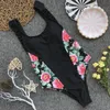 sexig en bit baddräkt push up swimwear kvinnor ruffle monokini elastisk axel midja baddräkt bodysuit baddräkt simma slitage