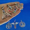 7 Chakra Stones Reiki Point albero della vita ciondolo ciondoli con ciondolo gioielli per collana fai da te e nave di goccia sabbiosa