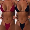 Seksi Tanga Bikini Set Kadın Mayo Bandaj Push Up Yastıklı Mayo Yaz Plaj Kadın Mayo Brezilyalı Monokini Sıcak