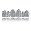 Or Argent Diamant Dents Grillz Femmes Hommes Dents De Luxe Grillz Top Bottom Grills Grill Hip Hop Designer Bijoux Hommes Halloween Chr8352786