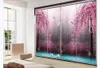 Customized 3d silk photo murals wallpaper HD Dream Wonderland Peach Blossom Crane 3D TV Background Wall Painting