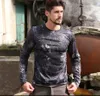 2018 Новый тактический камуфляж Футболка Мужской дышащий Quick Dry армии США Combat Полная Рукав Outwear футболки для мужчин
