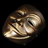 Cadılar Bayramı Masquerade Anonim Guy Fawkes Fancy v Masks V Vendetta Reçine Maskesi Elbise Yetişkin Kostüm Cosplay Party Props1247691