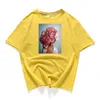 2020 95% coton Bloom fleur plume femmes T-shirt d'été à manches courtes col rond Harajuku impression Tee décontracté mode femme hauts