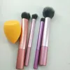 Hot 4 stuks poeder bladerdeeg borstel make-up borstels sets make-up borstels set met metalen doos verpakking