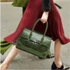 디자이너-2019 럭셔리 패션 악어 패턴 어깨 가방 디자이너 핸드백 프리미엄 여성 가방 여성 휴대용 메신저 가방