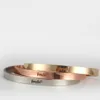 Rostfritt stål Anpassa graverad manschett Bangle Silver/ Rose Gold/ Gold Armband gåvor för för unga flickvän kvinnor gåva