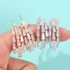 Wholesale-out edelsteen coep oorbellen voor vrouwen luxe designer bling diamond hoepels cirkel huggie oorbellen zirkoon goud zilveren sieraden liefde cadeau