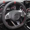 Black Leather Suede Car Steering Wheel Cover for Mercedes C200 C250 C300 B250 B260 A200 A250 Sport CLA220 CLS4008318051