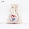 Adeeing Christmas Series Pattern Candy Bag Drawstring Container for Xmas Home Party Decoration Kids Gift Bag