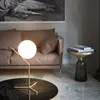 Lámpara de mesa de vidrio blanco moderna Sombra de globo LED Lámpara de la lámpara de la noche de la cama Ta0685002853