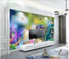 Mode Photo personnalisé 3D papier peint chambre d'enfants dessin animé monde sous-marin Aquarium thème espace TV fond peinture murale