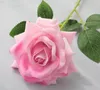 Flores artificiais-tronco única rosa flores para casa decorações de casamento dia dos namorados presente de veludo artificial material de flores rosa