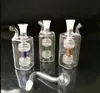 Band Kleine Vierkante Pot Glas Bongs Accessoires, Kleurrijke Pijp Roken Gebogen Glas Pijpen Olie Burner Pijpen Waterleidingen DAB RIGHT Glass Bongs