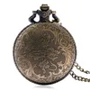 Retro Bronze United States Army Department Pocket Watch Vintage Quartz Analog Military Watches with Necklace Chain Gift291Z
