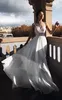 Nora Naviano 2019 Wedding Dresses Sexy V Neck Appliques Beading Chiffon Bridal Gowns Sweep Train A Line Wedding Dress Robe De Mariée