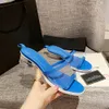 Hot Sale-New Colourful Mules Slippers Brand Slippers designer Slippers Mules PVC & Lambskin Women Low Heel Fashion shoe size 35-41 with box