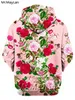 High-End Luxo Red Flores Rosas Impresso Casaco 3D Hoodies Mulheres / Homens Vintage Suéter Meninas Rosa Streetwear Outfits