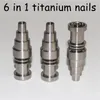 Smoking Titanium Nail 6 IN 1 fit 16mm coil Domeless Quartz Banger Nails For Male and Female Gr2Titanium Bangers