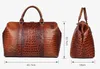 J M D High Quality Leather Alligator Pattern Women Handbags Dufflel Luggage Bag Fashoin Men's Travel Bag Shoulder Bag 6003245L