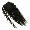 100% Virgin Human Hair Ponytails Natural Black Afro Puff Kinky Curly Slostring Ponytail Jeden kawałki 140g