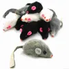 Mouse de pele de coelho real para gato brinquedos mouse com som alta qualidade 1 pc mistura cor