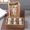 6 pcs Peint À La Main En Céramique Tasse Ensemble Chine Thé Ensemble Kung Fu Thé Tasse Voyage Thé Bol Chinois Porcelaine Tasse À Thé Ensemble Cadeaux Créatifs Ventes Chaudes