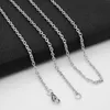 1.6mm 2mm 2.4mm 3mm Stainless Steel O Chains Women Men Jewelry Necklaces For Pendants DIY Fashion Accessories