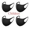 designer ice silk face mask black white dustproof masks boys girls Children anti dust washable print kids sunscreen soft breathable comfortable facemask