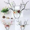 Gothic Antlers Deer Horns Branch Flower Twig Hair Band Headband Cosplay Fancy Head Dress Christmas Costume Hairband Po Props1297D