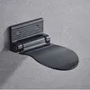 1pc Shower Foot Rest Bathroom Shower Footstool Pedestal Footstool aluminium alloy Hardware Pendant Wall Mounted Bath stool Black2997