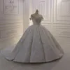 Vraies images robe de mariée à balle blanche au-dessus de l'épaule en cristal en perle saoudie du Dubaï Dubai Robe de mariée plus taille