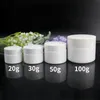 20g 30g 50g Glass Jar White Porcelain Cosmetic Jars with Inner PP liner Cover for Lip Balm Face Cream