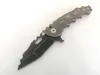 Heeter Knifeworks Man Of War Coltello pieghevole pesante Multiground S35VN Lama Manico in titanio Coltelli da esterno personalizzati Caccia da campeggio Strumenti tattici Pocket EDC