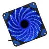 Freeshipping 15 Lights LED PC Computer Chassis Fan Case Heatsink Cooler Cooling Fan DC 12V 4P 120 * 120 * 25mm