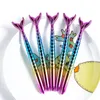 Mermaid Ballpoint Pen Pleat Cute School Office Writing Supplies Girls Girls Highter Corean Stationery 17.1*2.8cm