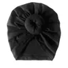 11 färger söta spädbarn toddler unisex boll knut indiska turban keps barn vår höst kepsar baby donut hatt solid färg bomull hårband c5244