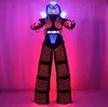 LED Robot Costume LED Vêtements Échasses Marcheur Costume LED Costume Costume Casque
