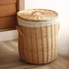 Wicker Dirty Basket Hamper Frame Storage Box Pot Shop Weaving Clothes T200224333Q