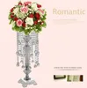 Portafiori da matrimonio in cristallo acrilico taglia S. Centrotavola per fiori in cristallo, supporto per vaso, altezza 43 cm, decorazione di nozze