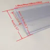 Advertising display Plastic PVC Shelf Data Strips on Merchandise Price Talker Sign Label Card Holder for Store Glass Rack S N Type 100pcs