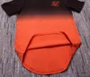 Verlängern Sie Hip Hop Street T-Shirt Mann Mode T-Shirts Männer Sommer West Sik Silk Kurzarm T-Shirt Übergröße Schwarz Orange3055022