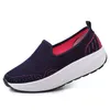 Hot Sale-Flat Platform Shoes Slip On For Ladies Fitness Shoe Zapatos Mujer Comfortable Soft Wedge Sneakers Newest