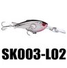 Ny Crankbait Fiske Lure 1pc 55mm 10g 1.8-3.9m Wobbler Floating Crank Baits Konstgjorda Hård Fiske Lure Saltvatten Fri frakt