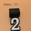 Charme en silicone pendentif numéro numérique 0-9 pour pendentif collier en titane baseball softball