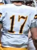 Uomo NCAA Wyoming Cowboy 17 Josh Allen College Football Maglie Stitcehd Marrone Bianco Taglia S-3XL