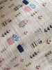 Nytt spädbarn Muslin Filt Baby Newborn Swaddle Wrap Barnvagn Cover Cartoon Animal Letters Tryckt Crawling Soft Double Layer Handel3293802