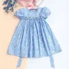 Yaz bebek kız bebek prensesi kokmuş yumuşak elbise, çocuk için pamuklu yay çiçek bebek elbiseleri çocuklar için 1-5 yaş