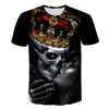 12 verschillende stijlen schedel hoofd print heren korte mouw t-shirt plus size M-5XL mannen 3D-ontwerper kleding
